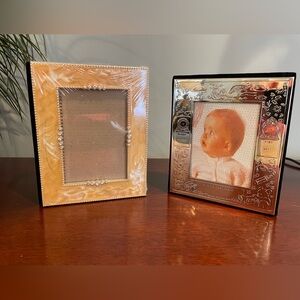 2 Photo Album Books Elegant Pearl-Accented/ pearlized cover, Silver Photo Frame